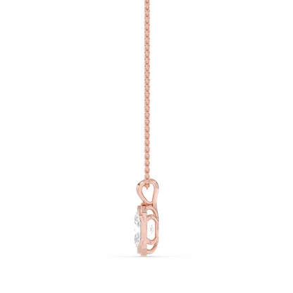Rose Gold / 1.00ct Lab Grown Diamond Bezel Necklace