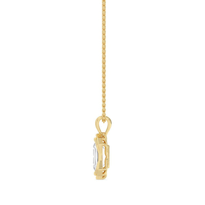 Yellow Gold / 1.50ct Lab Grown Diamond Bezel Necklace