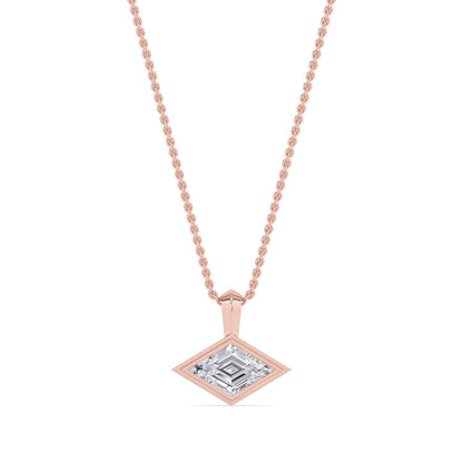 Rose Gold / 1.15ct Lab Grown Diamond Bezel Necklace