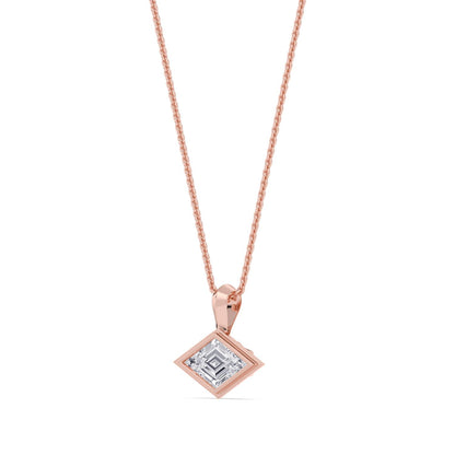 Rose Gold / 1.15ct Lab Grown Diamond Bezel Necklace
