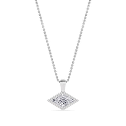 White Gold / 1.15ct Lab Grown Diamond Bezel Necklace