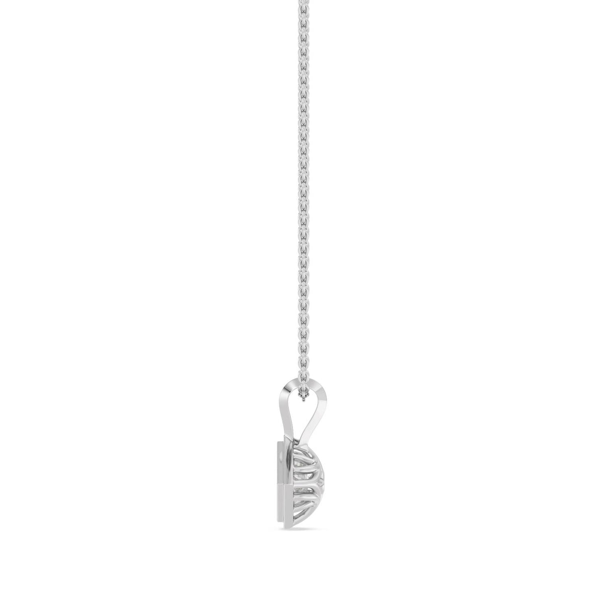 White Gold / 1.15ct Lab Grown Diamond Bezel Necklace