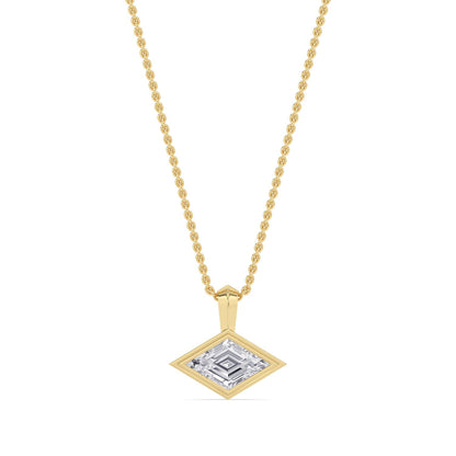 Yellow Gold / 1.15ct Lab Grown Diamond Bezel Necklace