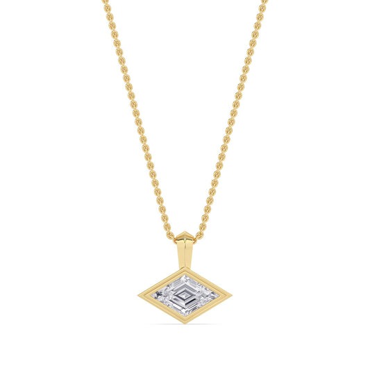 Yellow Gold / 1.15ct Lab Grown Diamond Bezel Necklace