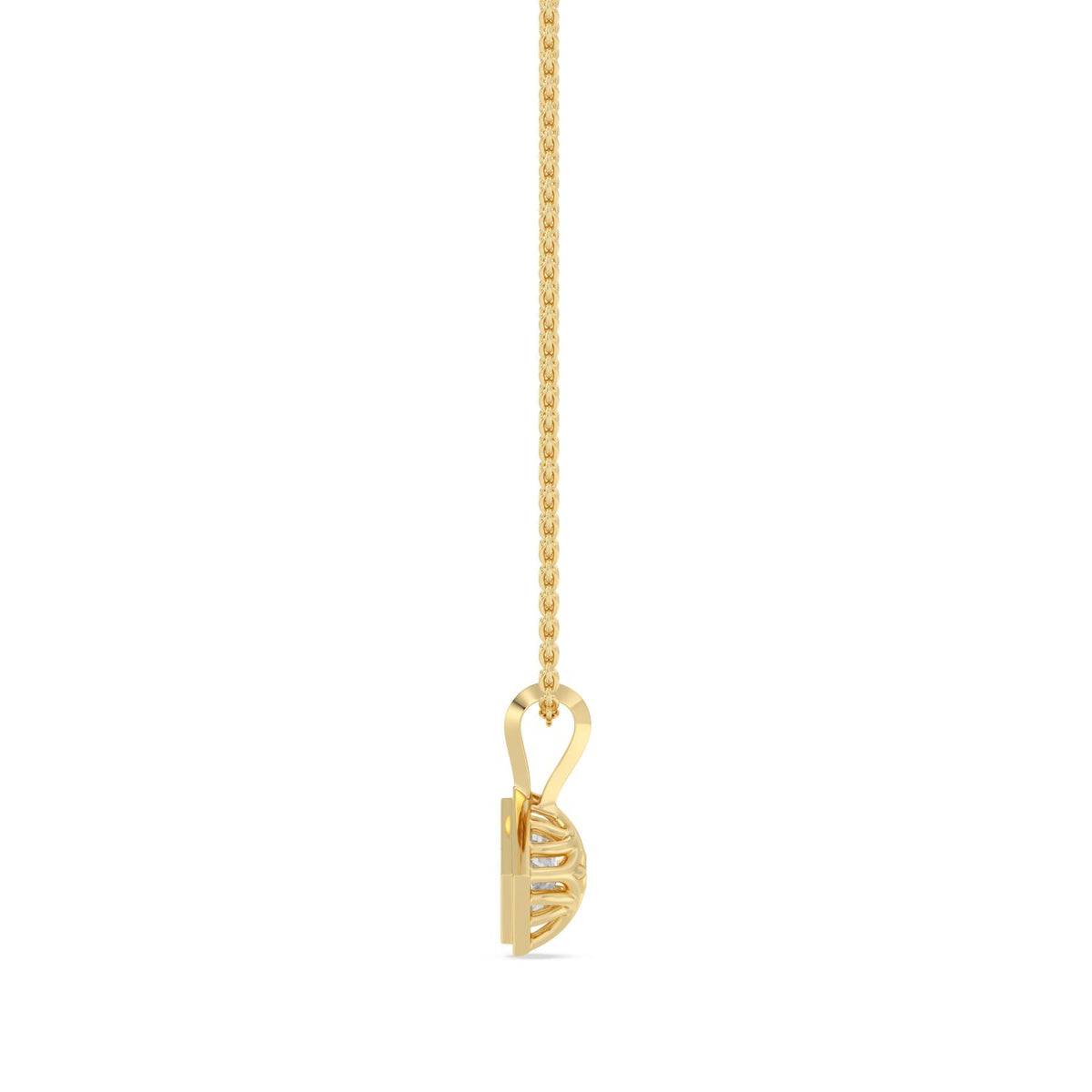 Yellow Gold / 1.15ct Lab Grown Diamond Bezel Necklace