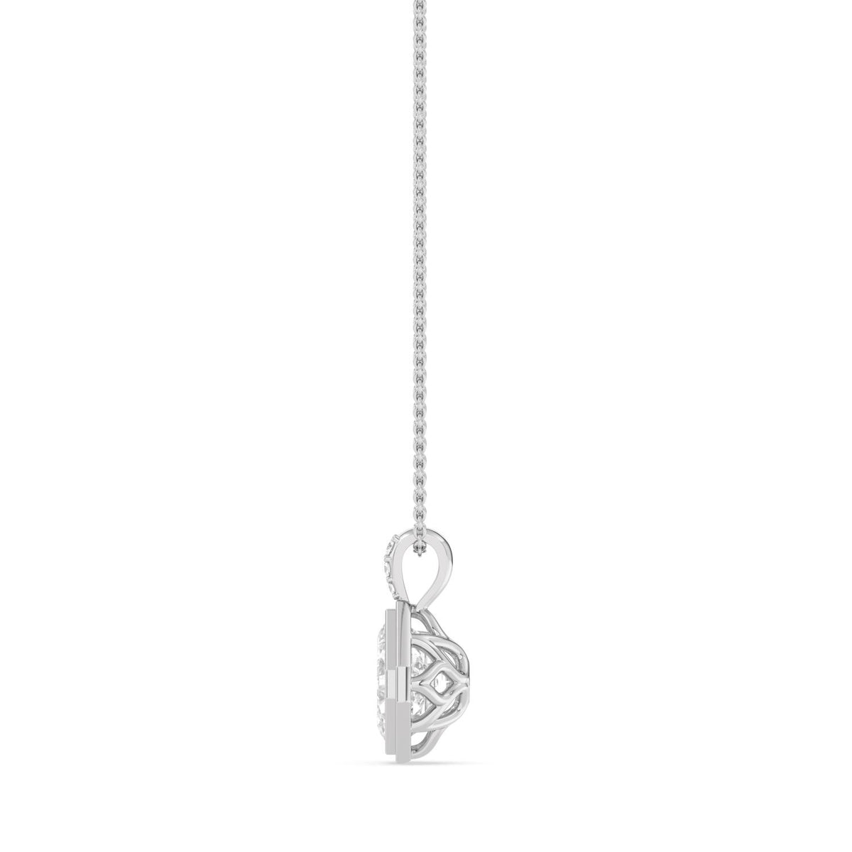 White Gold / 2.03ct Lab Grown Diamond Bezel Necklace