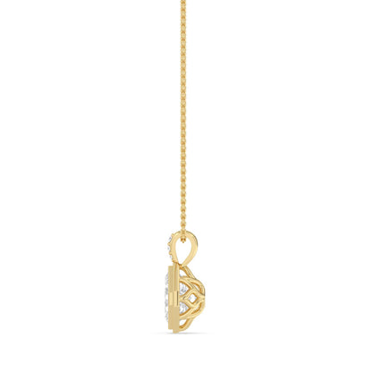 Yellow Gold / 2.03ct Lab Grown Diamond Bezel Necklace