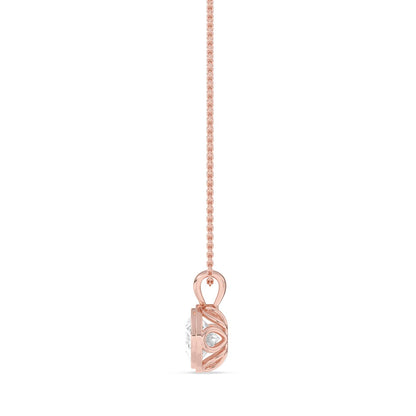 Rose Gold / 2.00ct Lab Grown Diamond Bezel Necklace