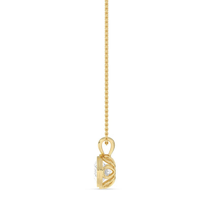 Yellow Gold / 2.00ct Lab Grown Diamond Bezel Necklace