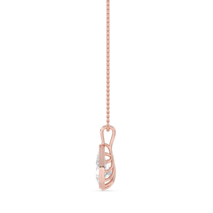 Rose Gold / 1.50ct Lab Grown Diamond Bezel Necklace