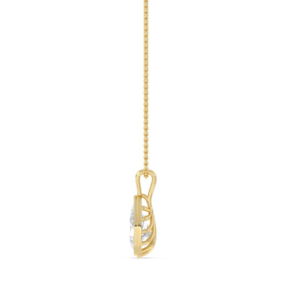 Yellow Gold / 1.50ct Lab Grown Diamond Bezel Necklace