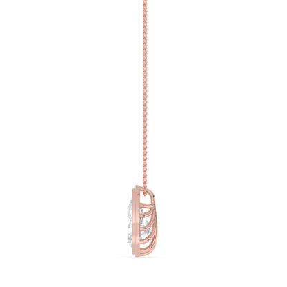 Rose Gold / 2.00ct Lab Grown Diamond Bezel Necklace