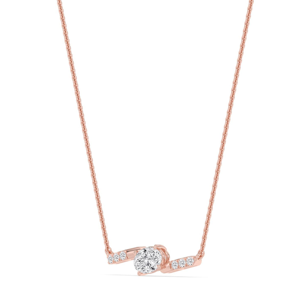 Rose Gold / 0.63ct Lab Grown Diamond Pendant