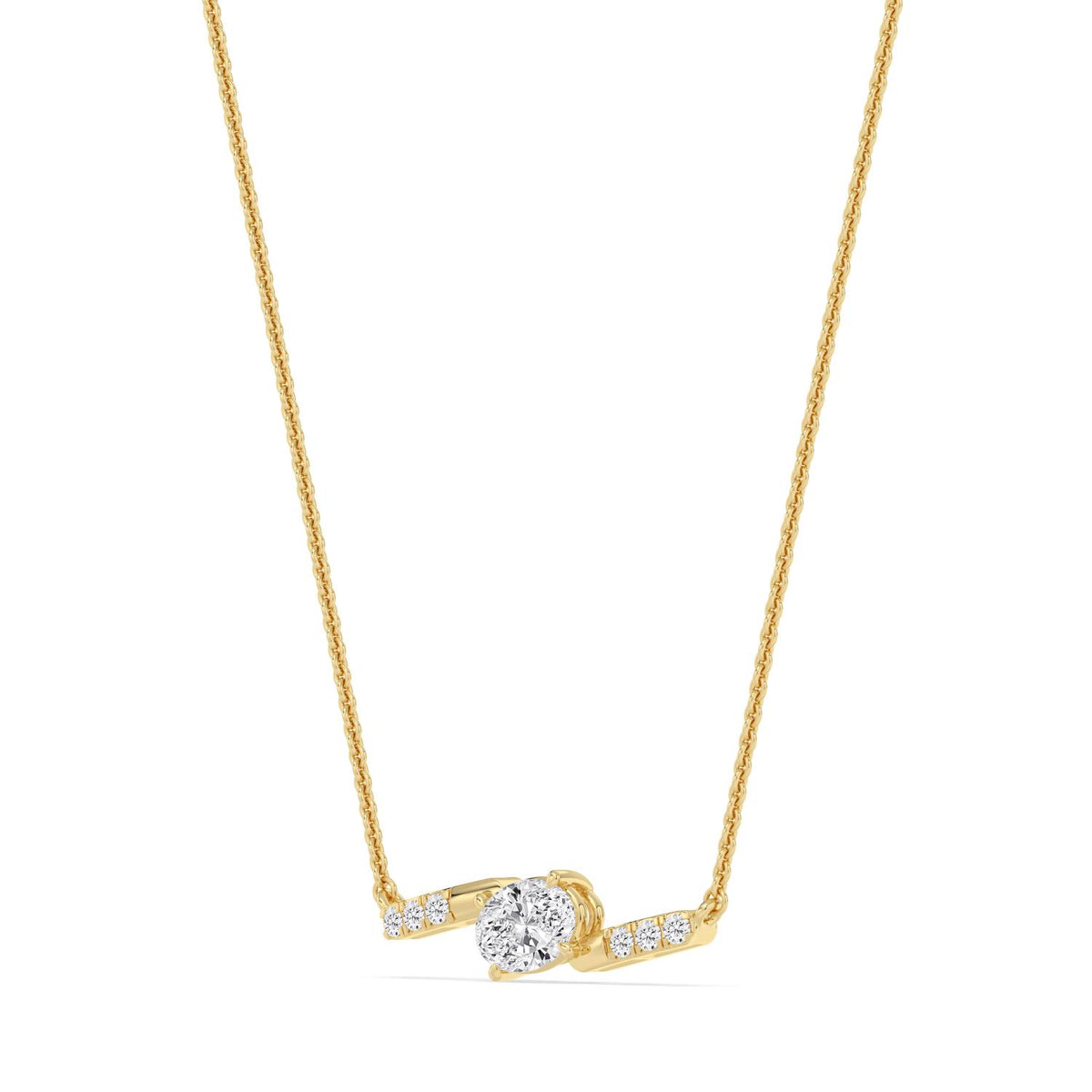 Yellow Gold / 0.63ct Lab Grown Diamond Pendant