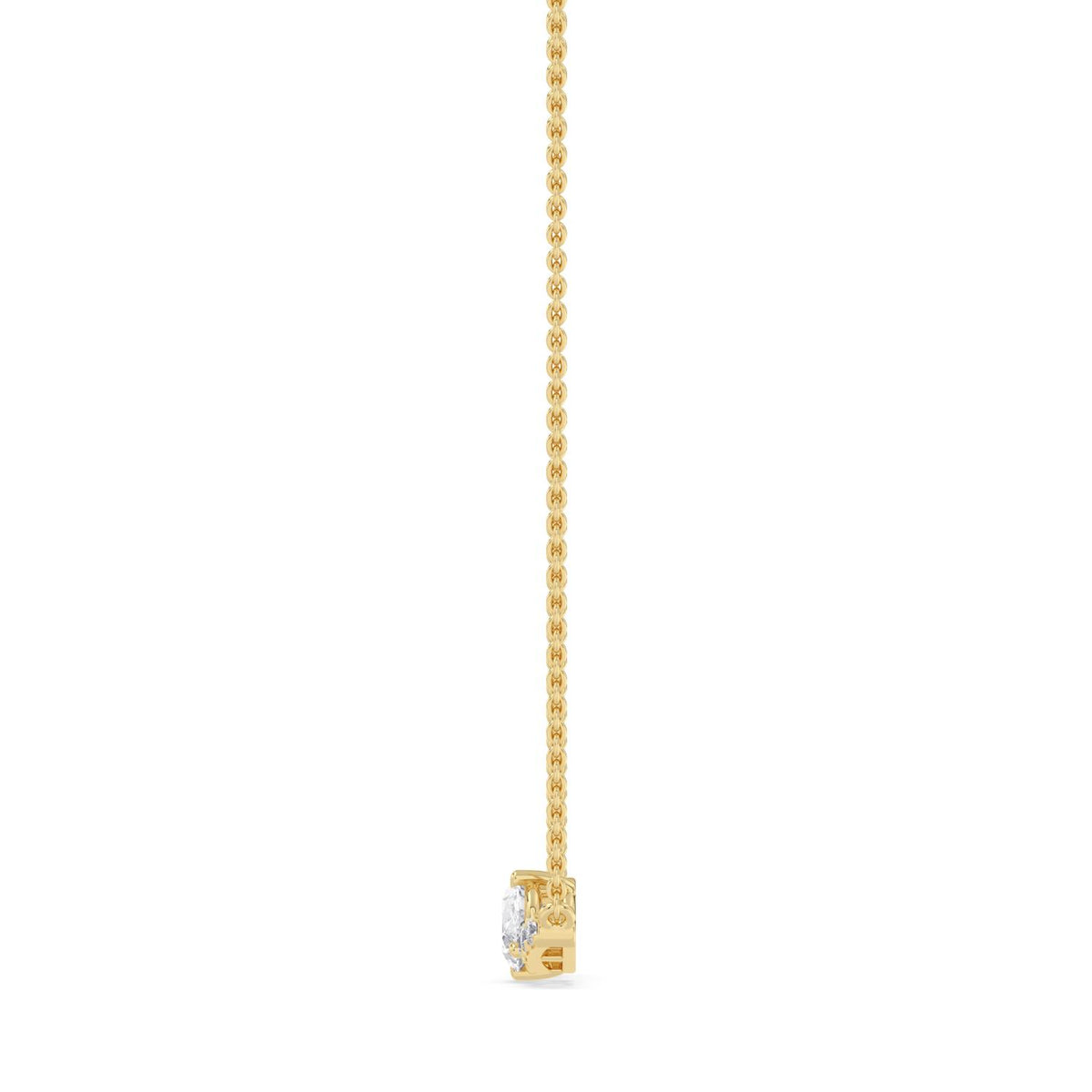 Yellow Gold / 0.63ct Lab Grown Diamond Pendant