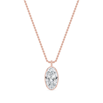 Rose Gold / 2.00ct Lab Grown Diamond Solitaire Pendant