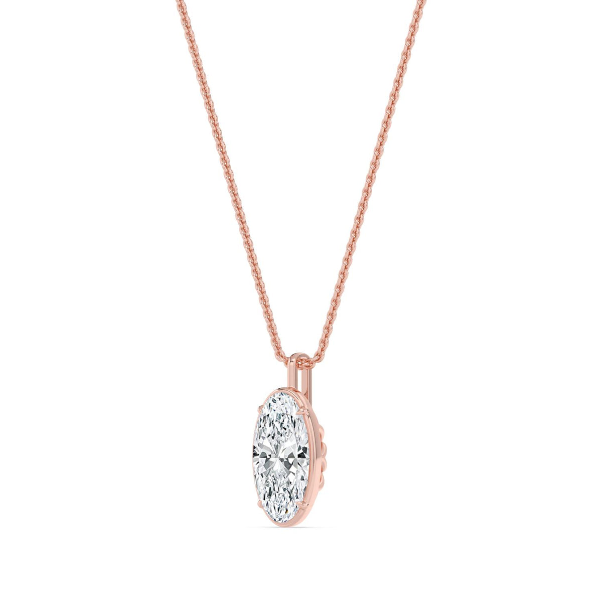 Rose Gold / 2.00ct Lab Grown Diamond Solitaire Pendant