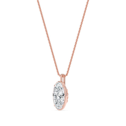Rose Gold / 2.00ct Lab Grown Diamond Solitaire Pendant