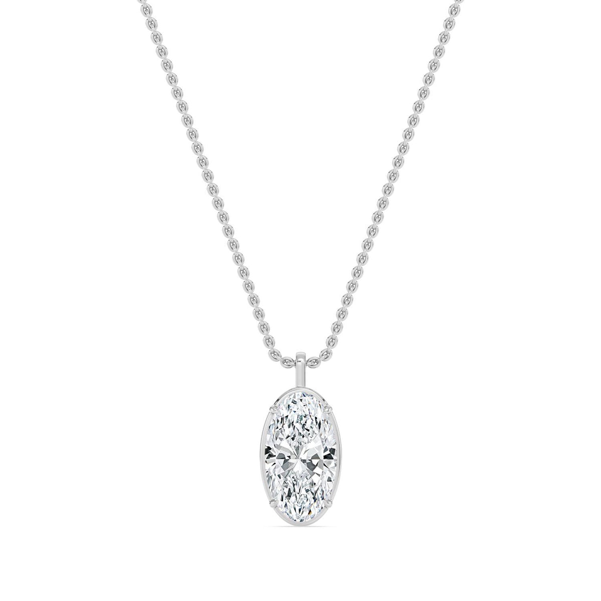 White Gold / 2.00ct Lab Grown Diamond Solitaire Pendant