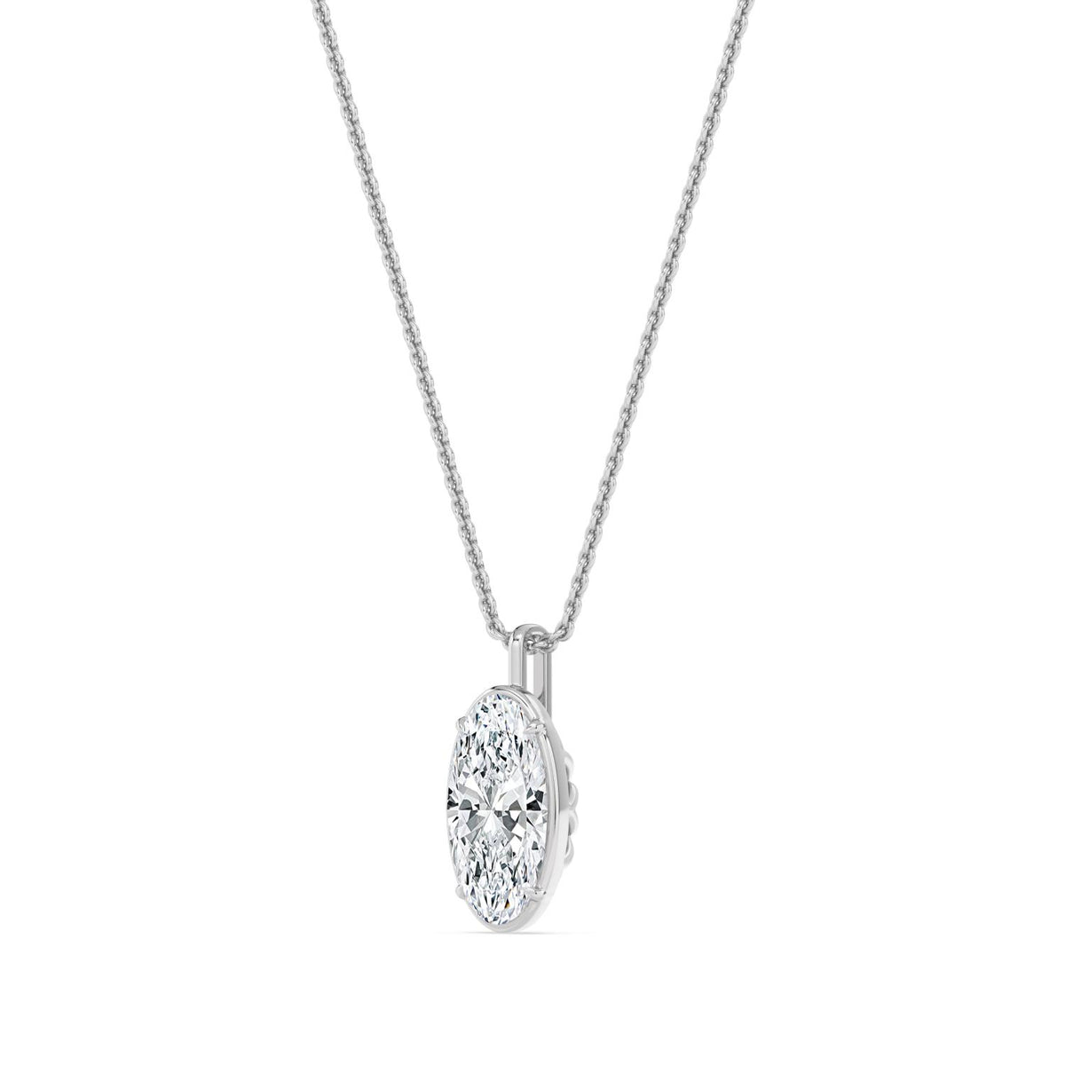 White Gold / 2.00ct Lab Grown Diamond Solitaire Pendant