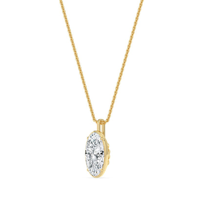 Yellow Gold / 2.00ct Lab Grown Diamond Solitaire Pendant