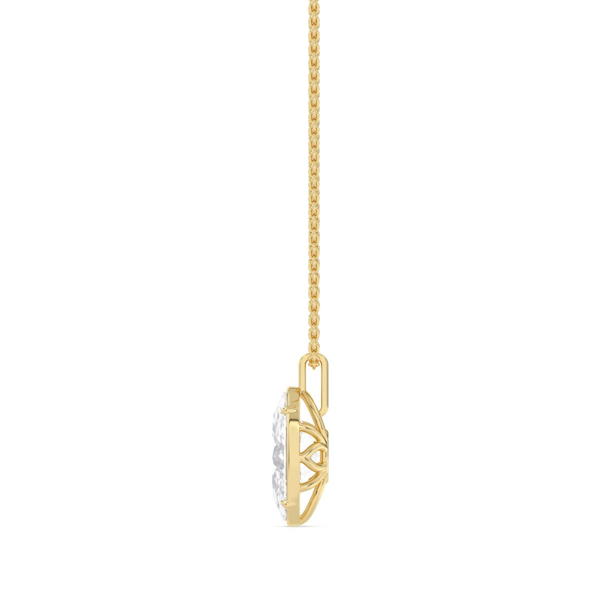 Yellow Gold / 2.00ct Lab Grown Diamond Solitaire Pendant