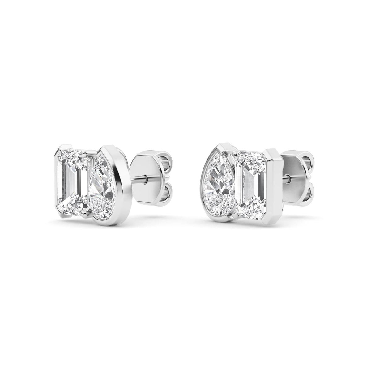 White Gold / 2.32ct Lab Grown Diamond Toi et Moi Earrings