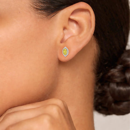 Two-Tone Yellow & White Gold / 2.39ct Lab Grown Diamond Earrings