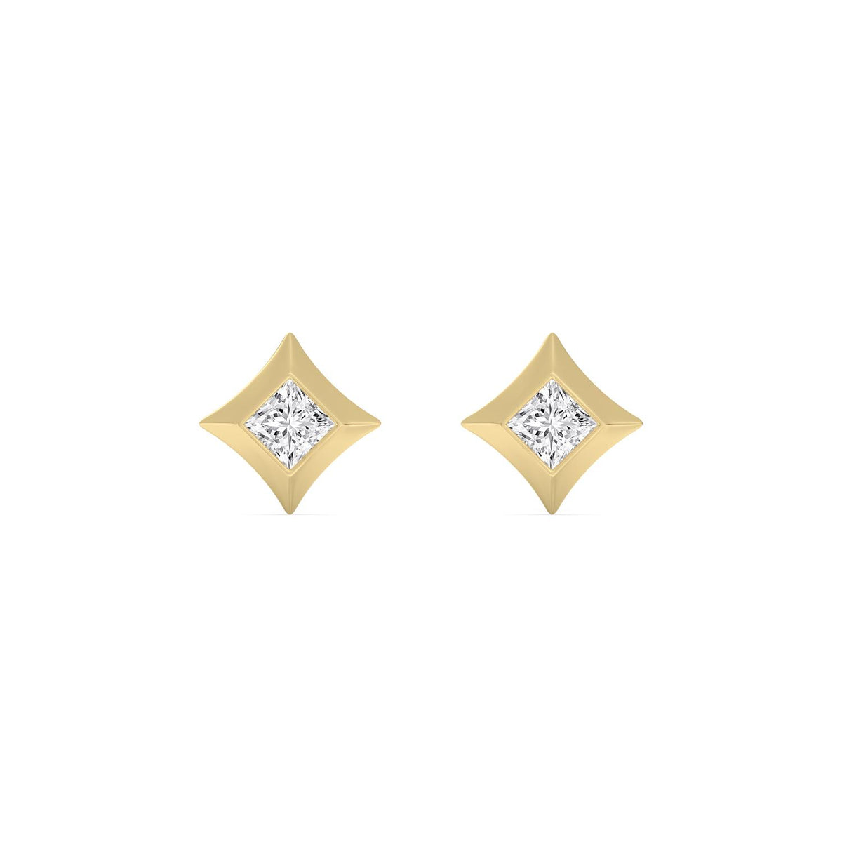 Yellow Gold / 1.00ct Lab Grown Diamond Earrings