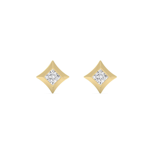 Yellow Gold / 1.00ct Lab Grown Diamond Earrings