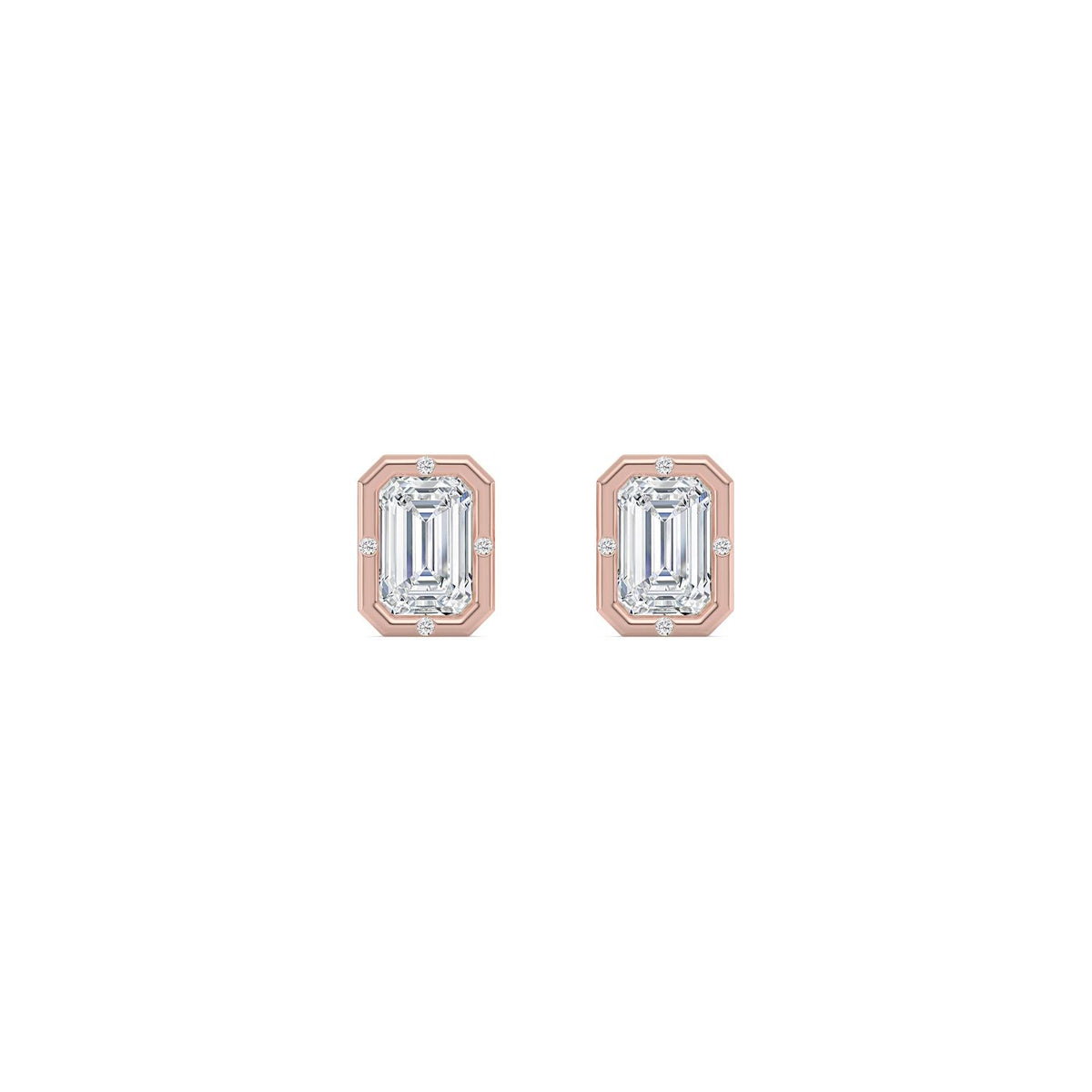 Rose Gold / 2.02ct Lab Grown Diamond Earrings