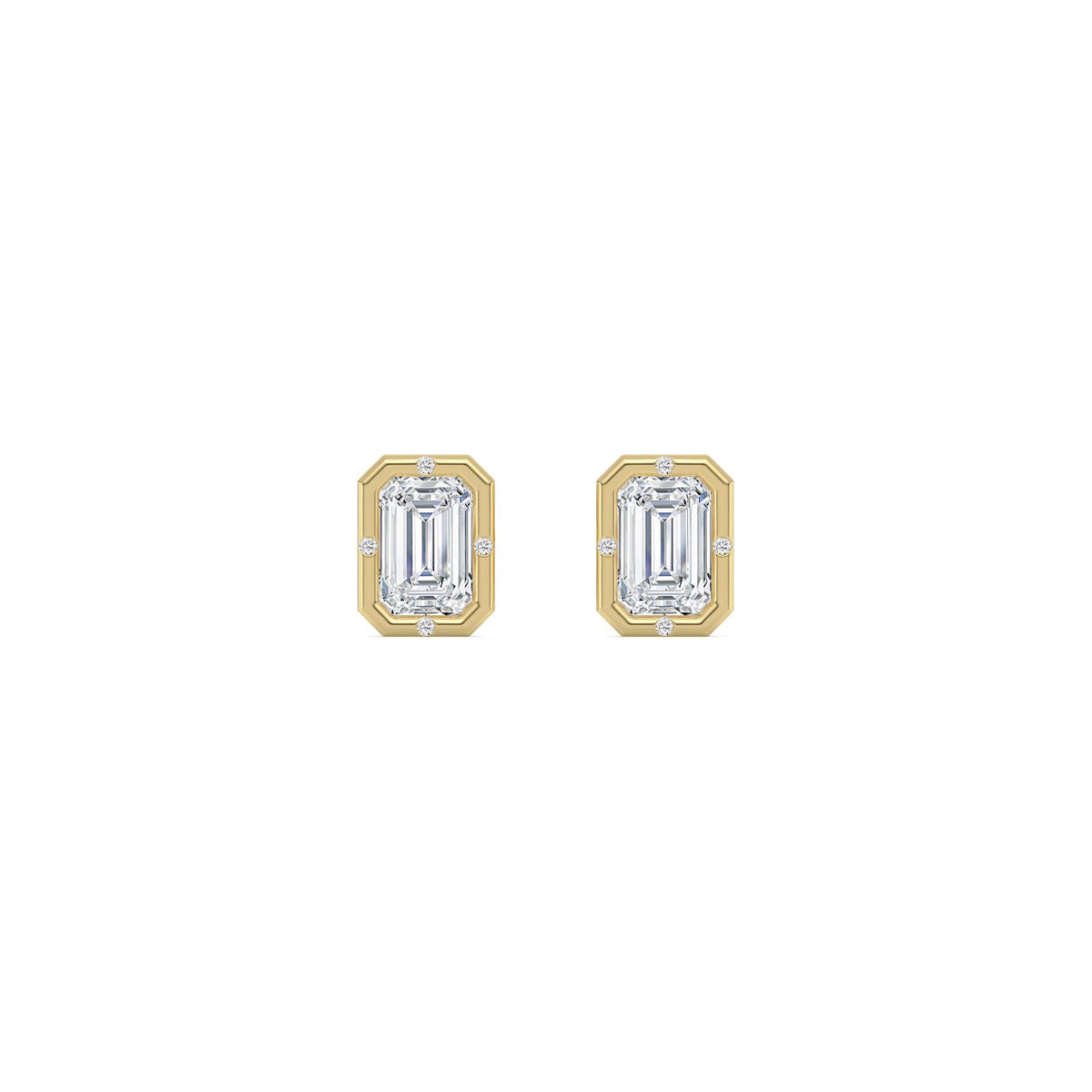 Yellow Gold / 2.02ct Lab Grown Diamond Earrings