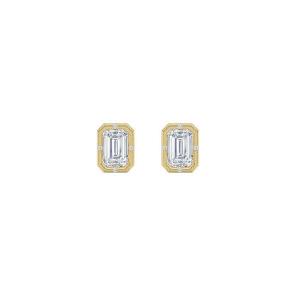 Yellow Gold / 2.02ct Lab Grown Diamond Earrings