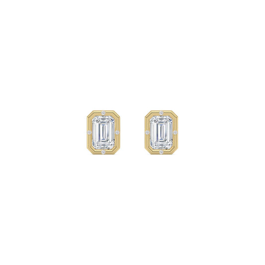 Yellow Gold / 2.02ct Lab Grown Diamond Earrings