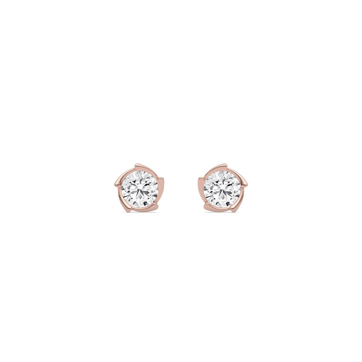 Rose Gold / 1.57ct Lab Grown Diamond Earrings