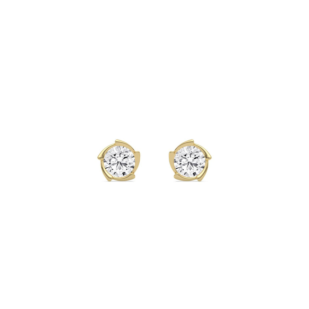 Yellow Gold / 1.57ct Lab Grown Diamond Earrings