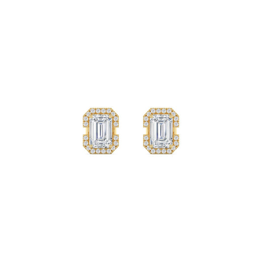 Yellow Gold / 2.19ct Lab Grown Diamond Earrings