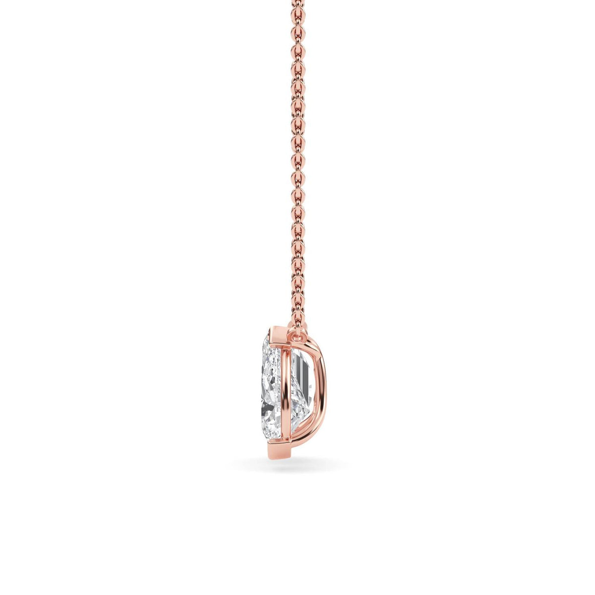 Rose Gold / Lab Grown Diamond Toi et Moi Pendant