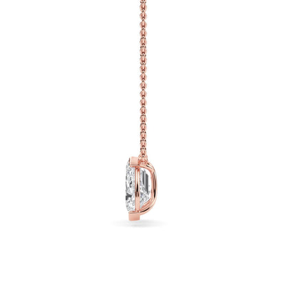 Rose Gold / Lab Grown Diamond Toi et Moi Pendant