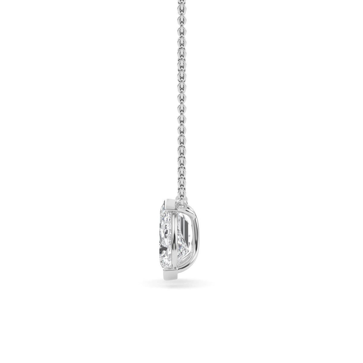 White Gold / Lab Grown Diamond Toi et Moi Pendant