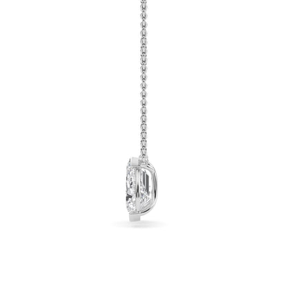 White Gold / Lab Grown Diamond Toi et Moi Pendant