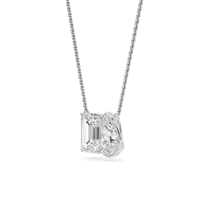 White Gold / Lab Grown Diamond Toi et Moi Pendant