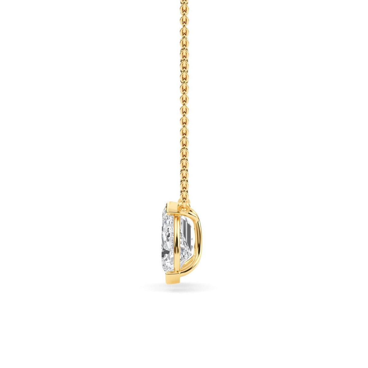Yellow Gold / Lab Grown Diamond Toi et Moi Pendant