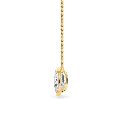 Yellow Gold / Lab Grown Diamond Toi et Moi Pendant