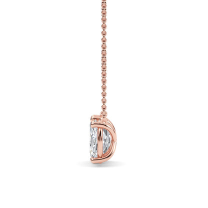 Rose Gold / Lab Grown Diamond Toi et Moi Pendant