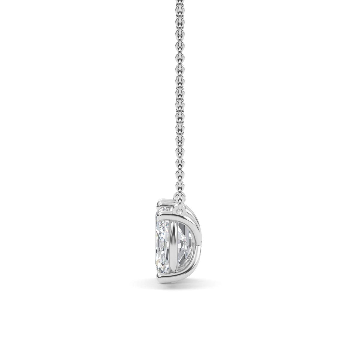 White Gold / Lab Grown Diamond Toi et Moi Pendant