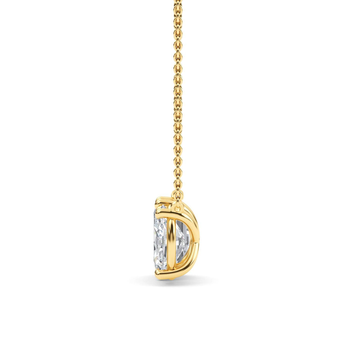 Yellow Gold / Lab Grown Diamond Toi et Moi Pendant
