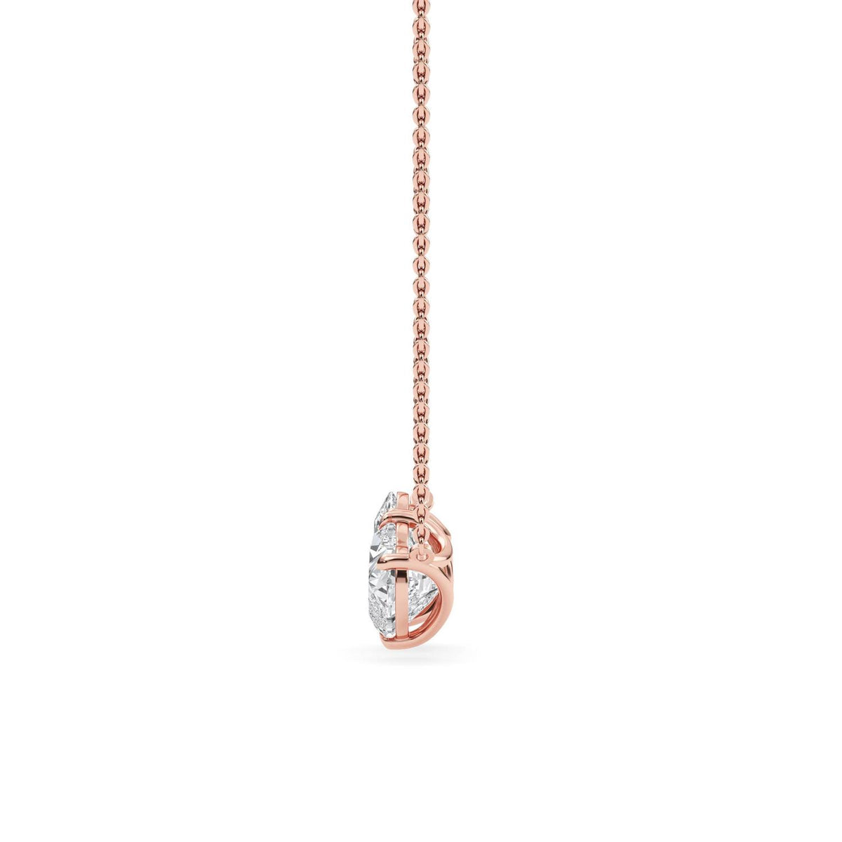 Rose Gold / Lab Grown Diamond Toi et Moi Pendant
