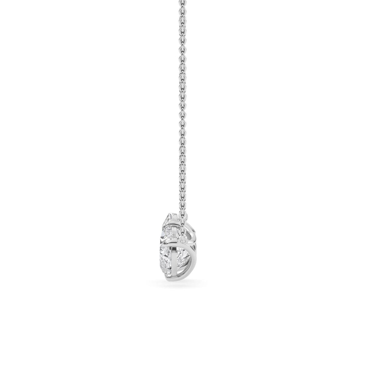 White Gold / Lab Grown Diamond Toi et Moi Pendant