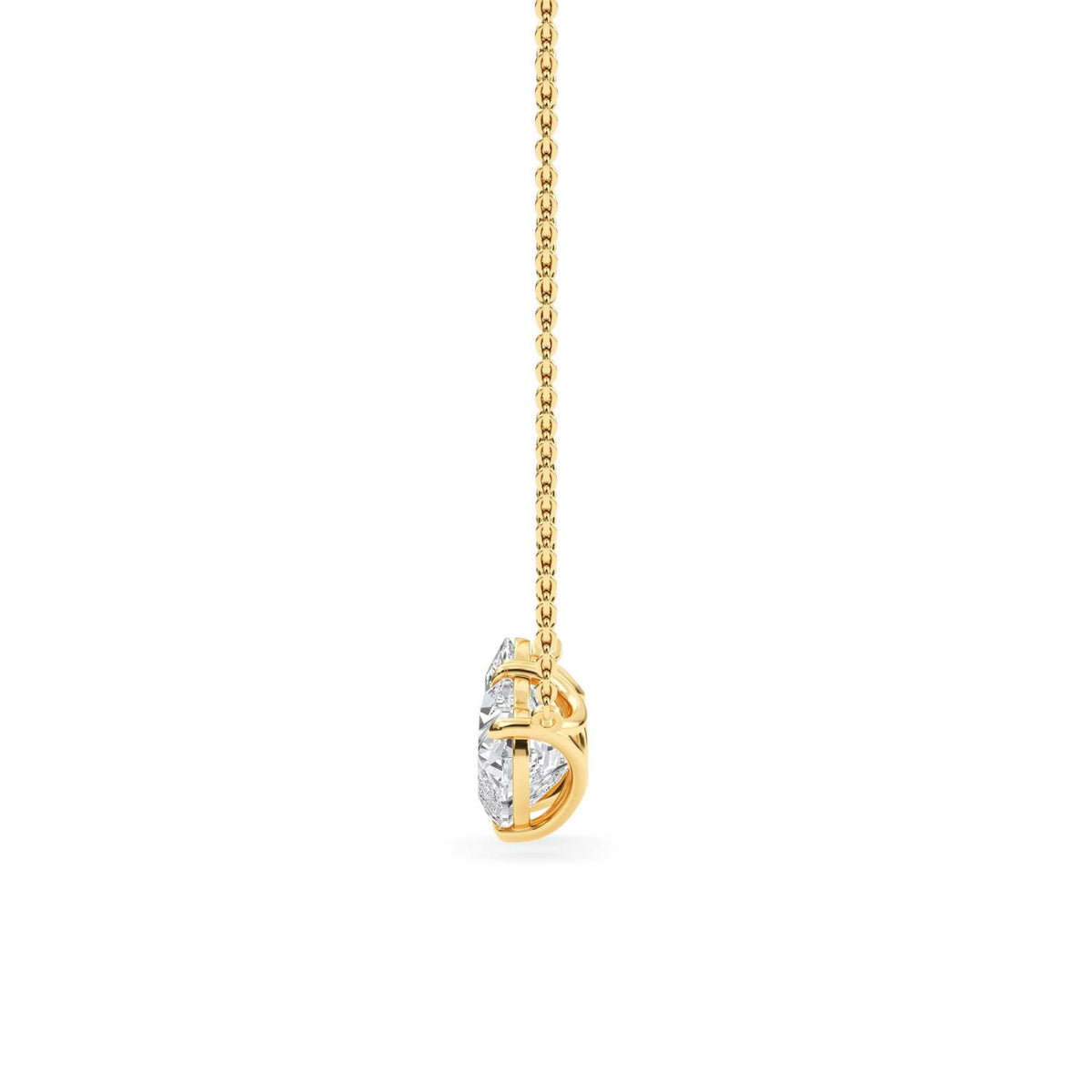 Yellow Gold / Lab Grown Diamond Toi et Moi Pendant